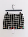 YANYAN KNITS 25 Spring/Summer ARGYLE Bandeau/Mini Skirt with Flowers YYK-YYW25-0781-HB Skirt